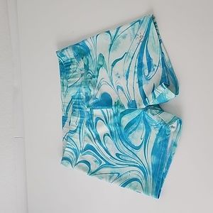 Justice Bike Shorts Aqua White